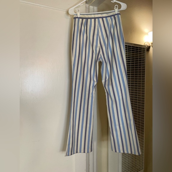 Urban Outfitters flared Pants Retro 90’s y2k Punk Striped Linen Trousers - Picture 9 of 10